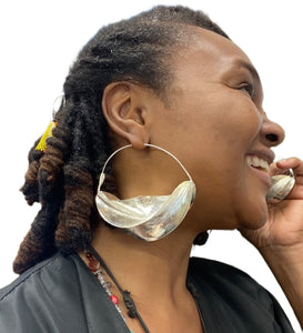 Large Fulani Earrings Silver