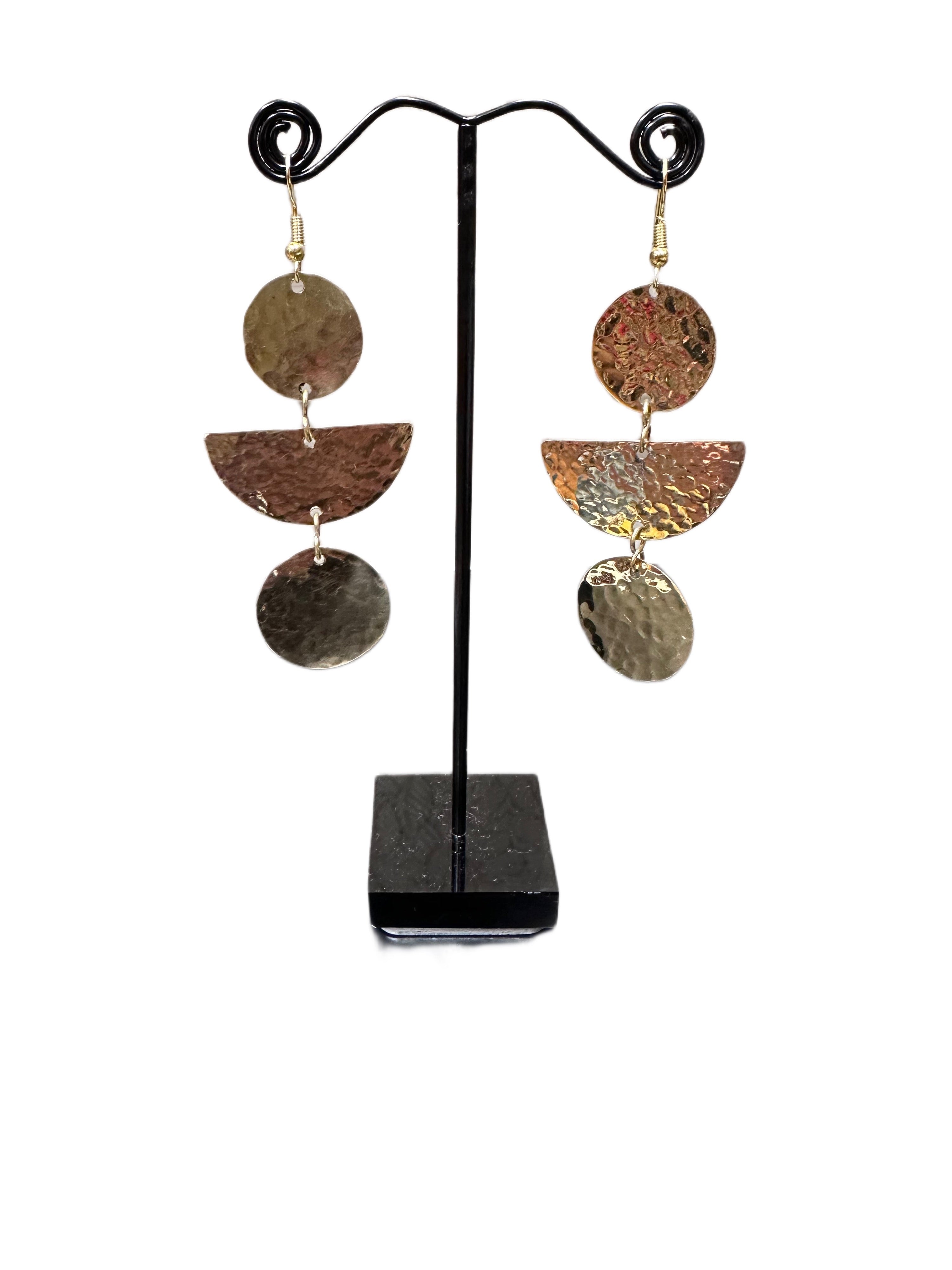Brass Dangling Shape Earrings