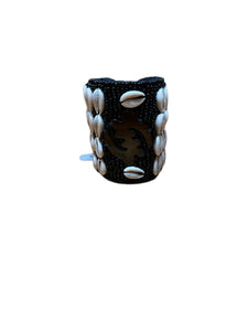 Large Shell Cuff with Dinkra Symbol