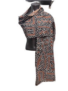 Mud Cloth Cotton Handmade Long Scarf