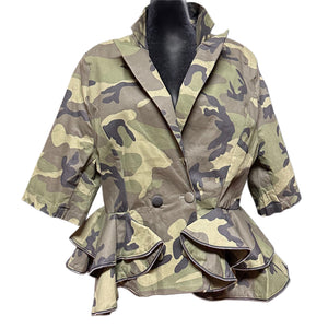 Camo Peplum Jacket