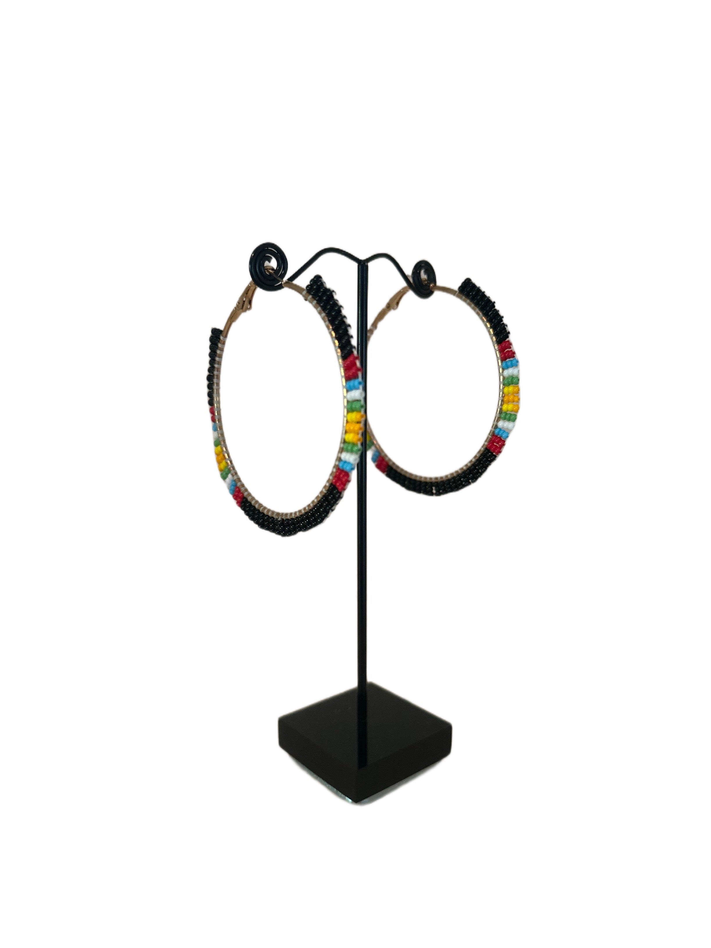 Beaded Hoop Earring