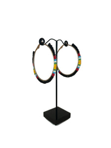 Beaded Hoop Earring