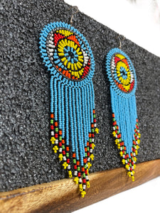 Beaded jumbo earrings