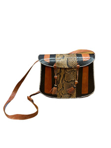 Handmade Adjustable Crossbody Bag Snakeskin