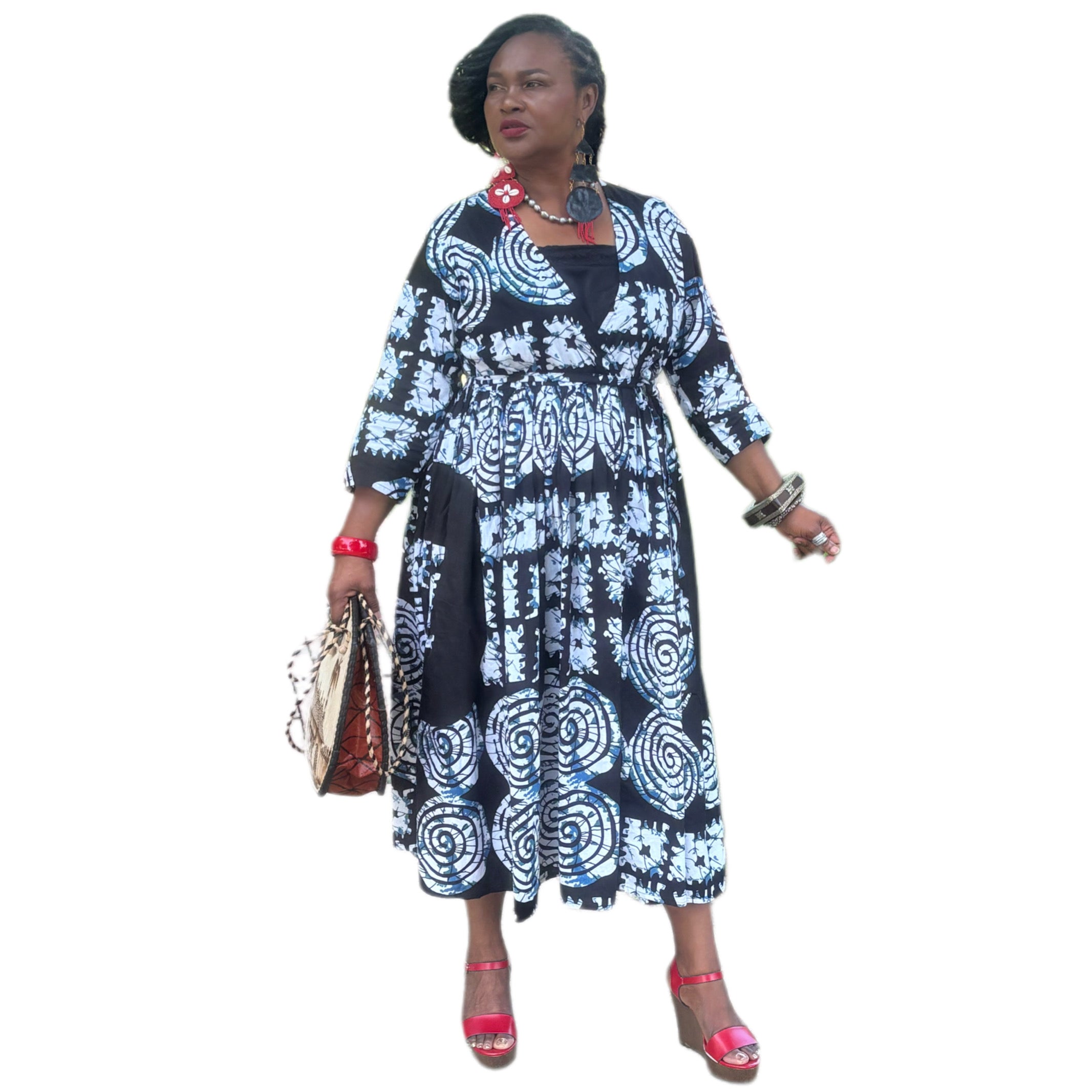 Batik Indigo Wrap Dress