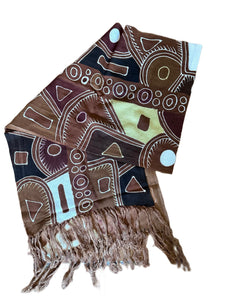 Mud Cloth Cotton Handmade Long Scarf