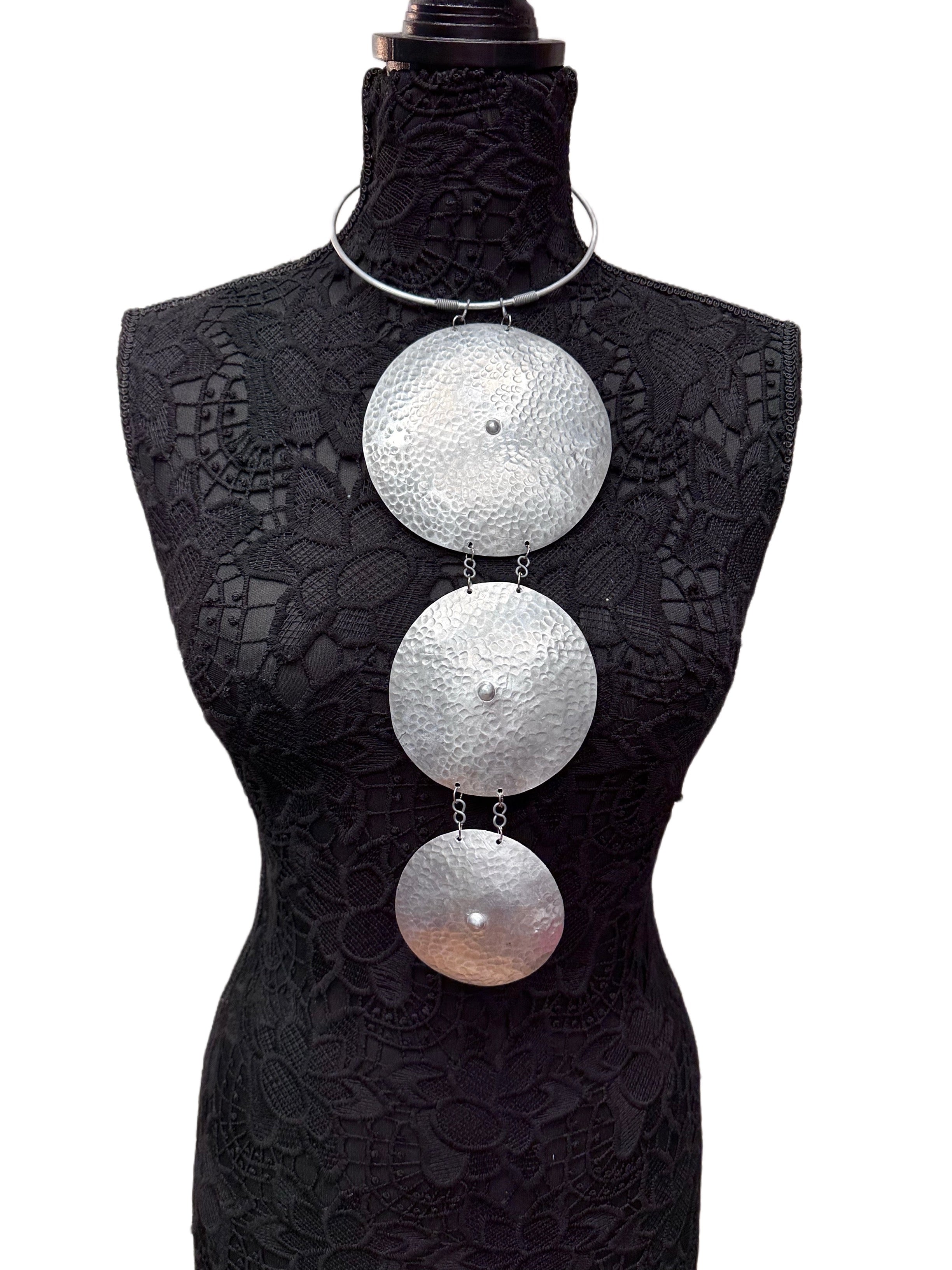 African pewter necklace
