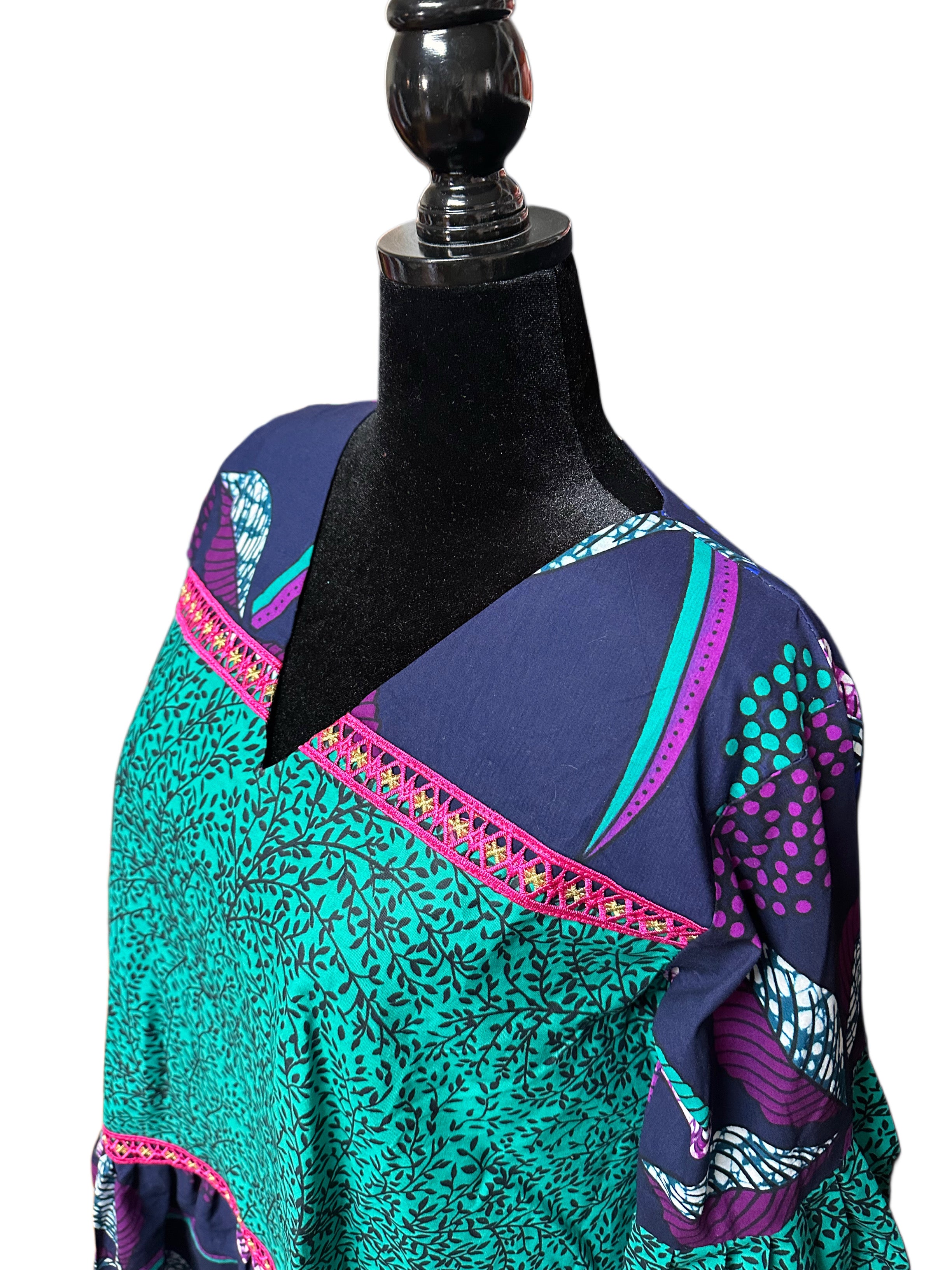 Ankara Handmade A-Line Long Sleeve Dress