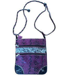Small Crossbody Leather and Animal Print Bag