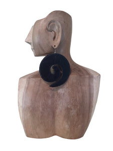 Handmade Leather Spiral Earring