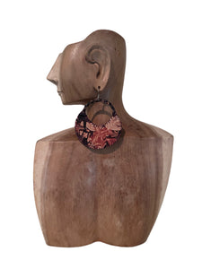 Round Braided Cutout Leather Earrings
