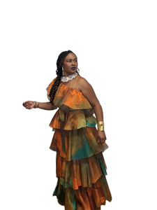 Layered Top & Skirt Set
