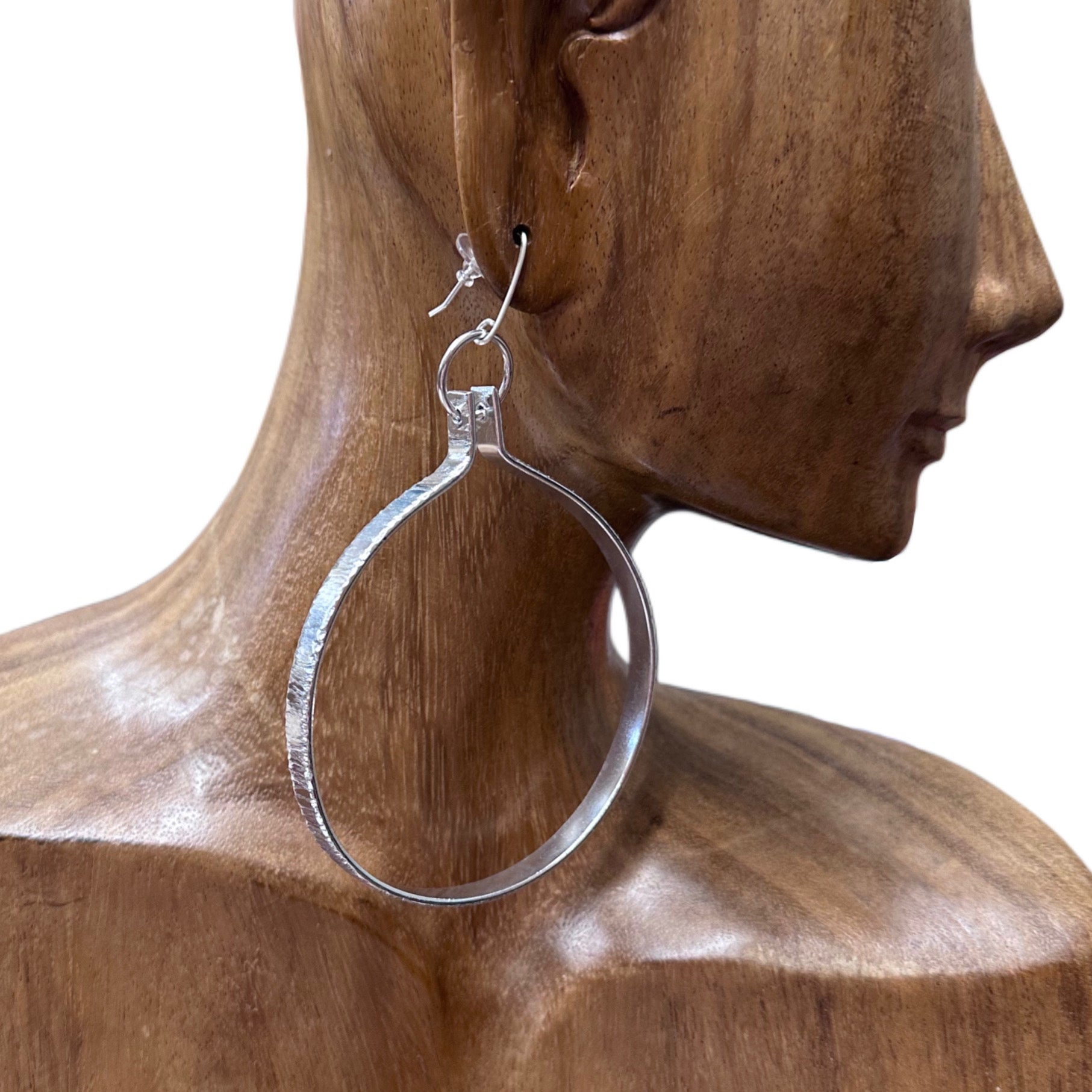 Handmade Hoop Earrings with Flat Wire
