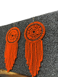 Beaded jumbo earrings