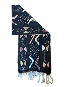 Mud Cloth Cotton Handmade Long Scarf