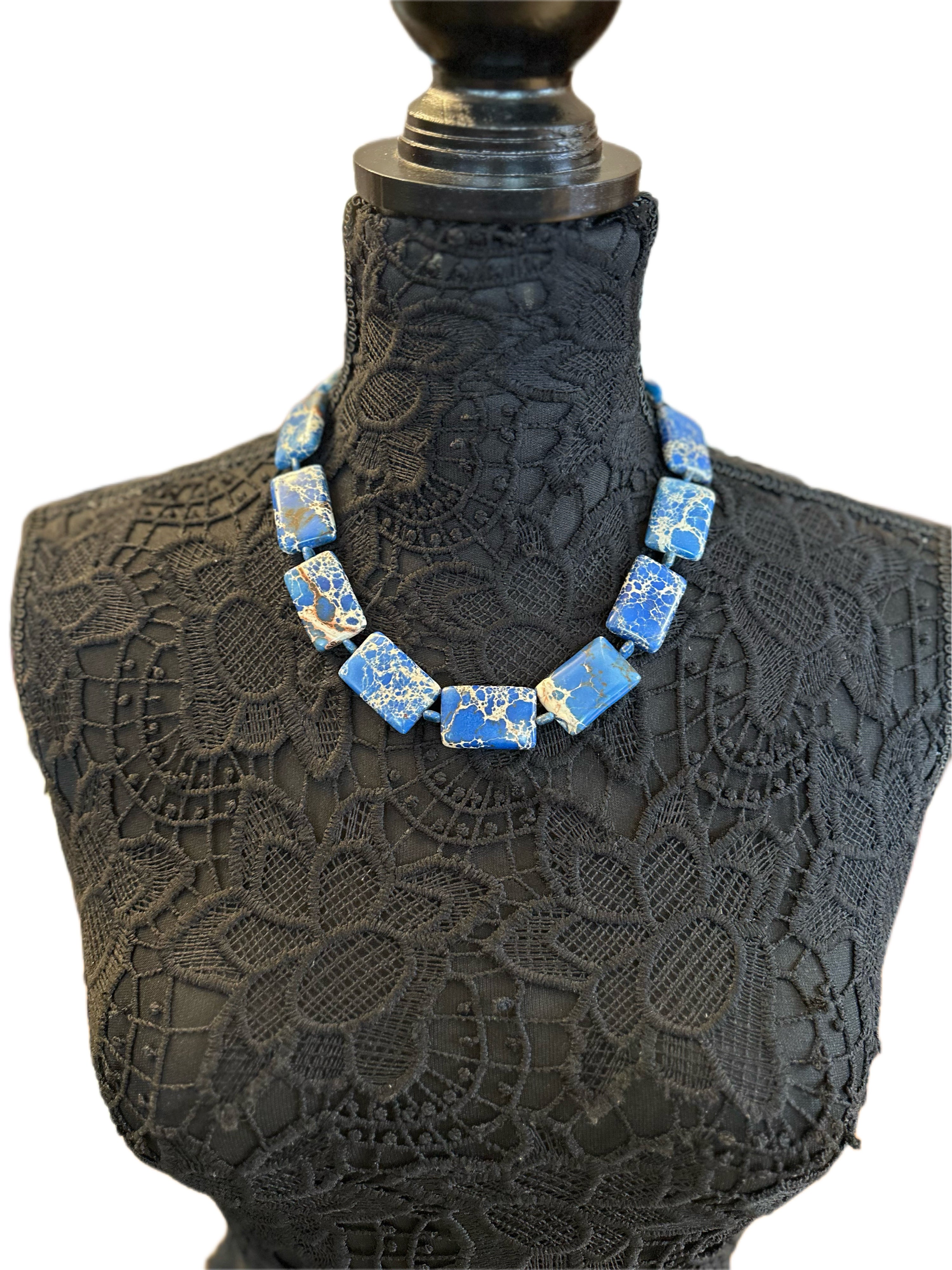 Tumbled Lapis Handmade Necklace