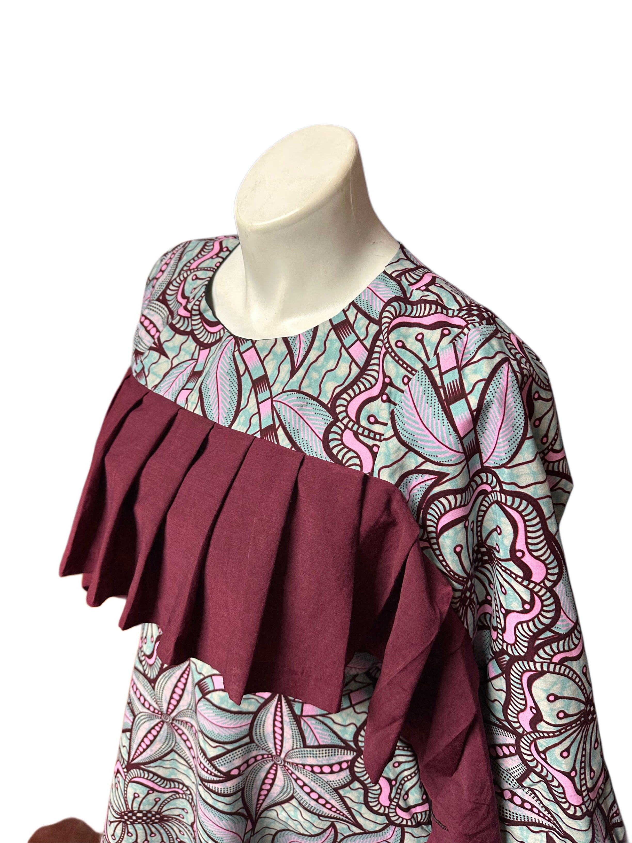 Ankara Handmade A-Line Ruffle Dress