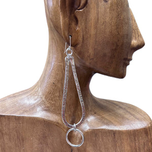 Handmade U-Shaped Earrings with Ring