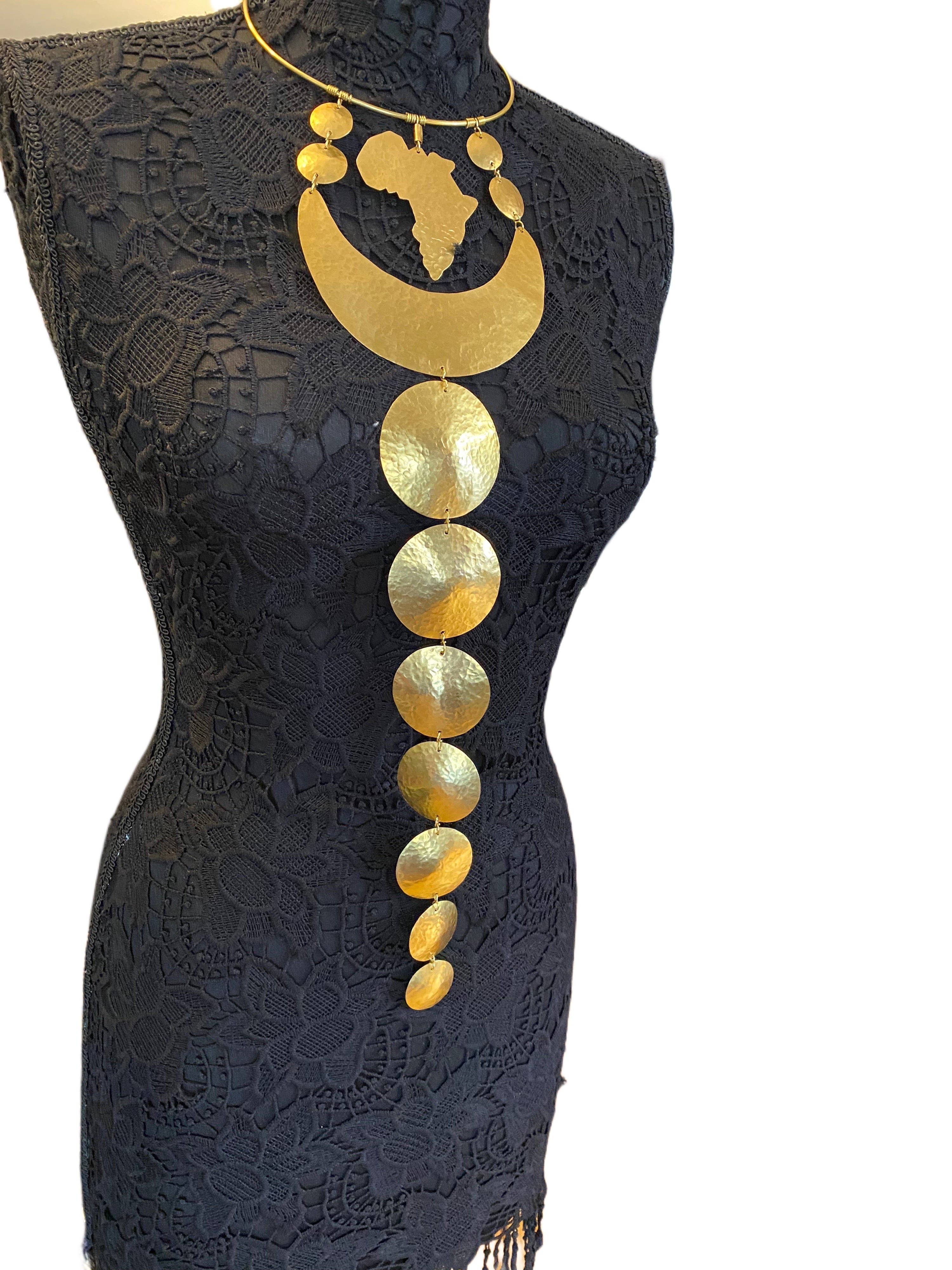 Brass Africa World Necklace