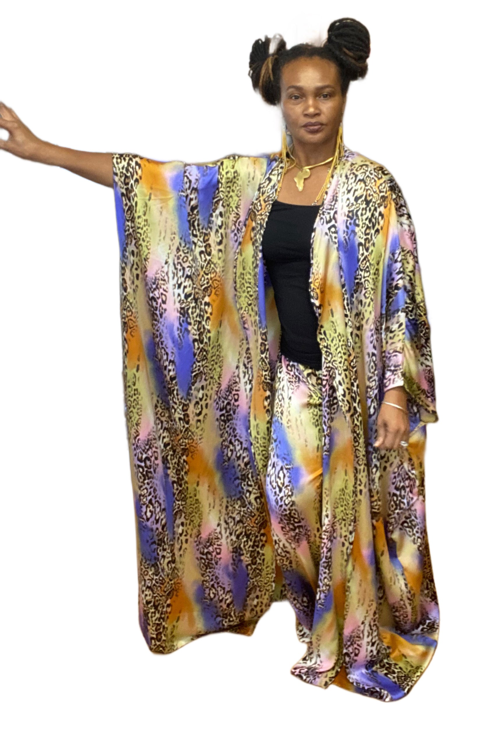 Silky Open Top and Pant Set