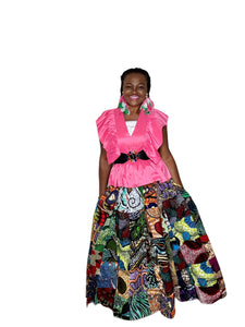 Long Patchwork Skirt