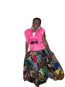 Long Patchwork Skirt