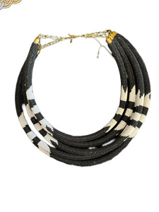 5 cord collar necklace