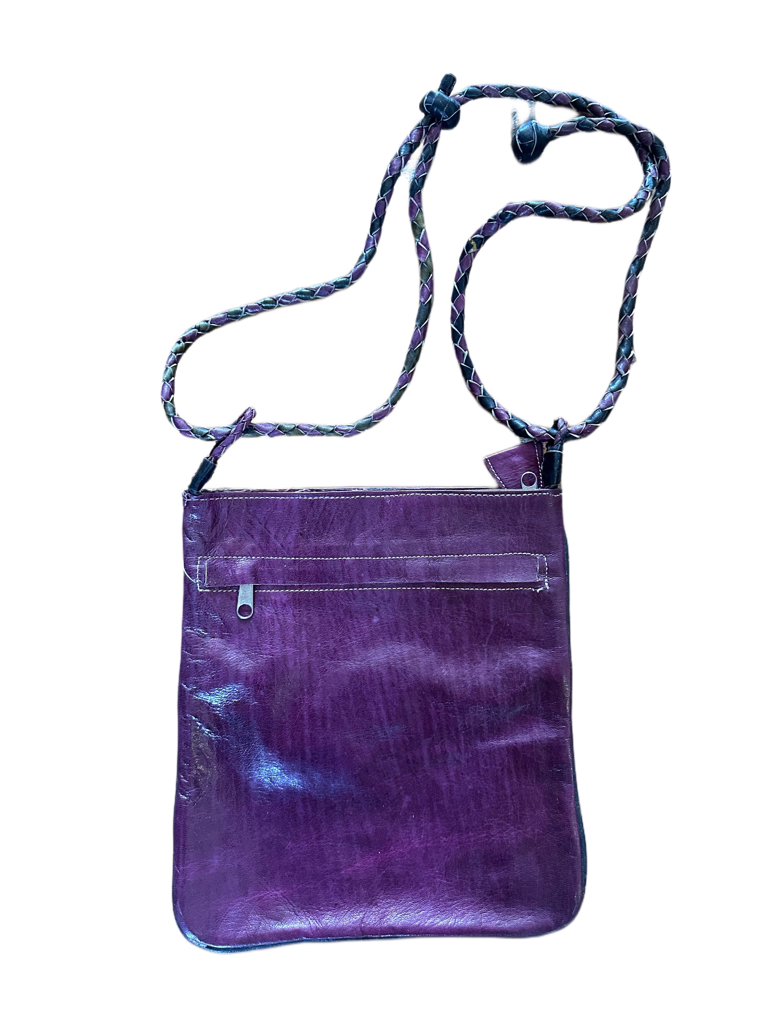 Small Crossbody Leather and Animal Print Bag