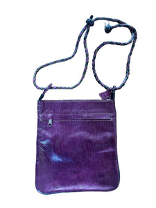 Small Crossbody Leather and Animal Print Bag