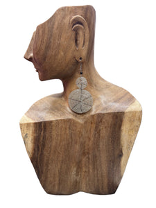 Silver Dangling Beaded Earring