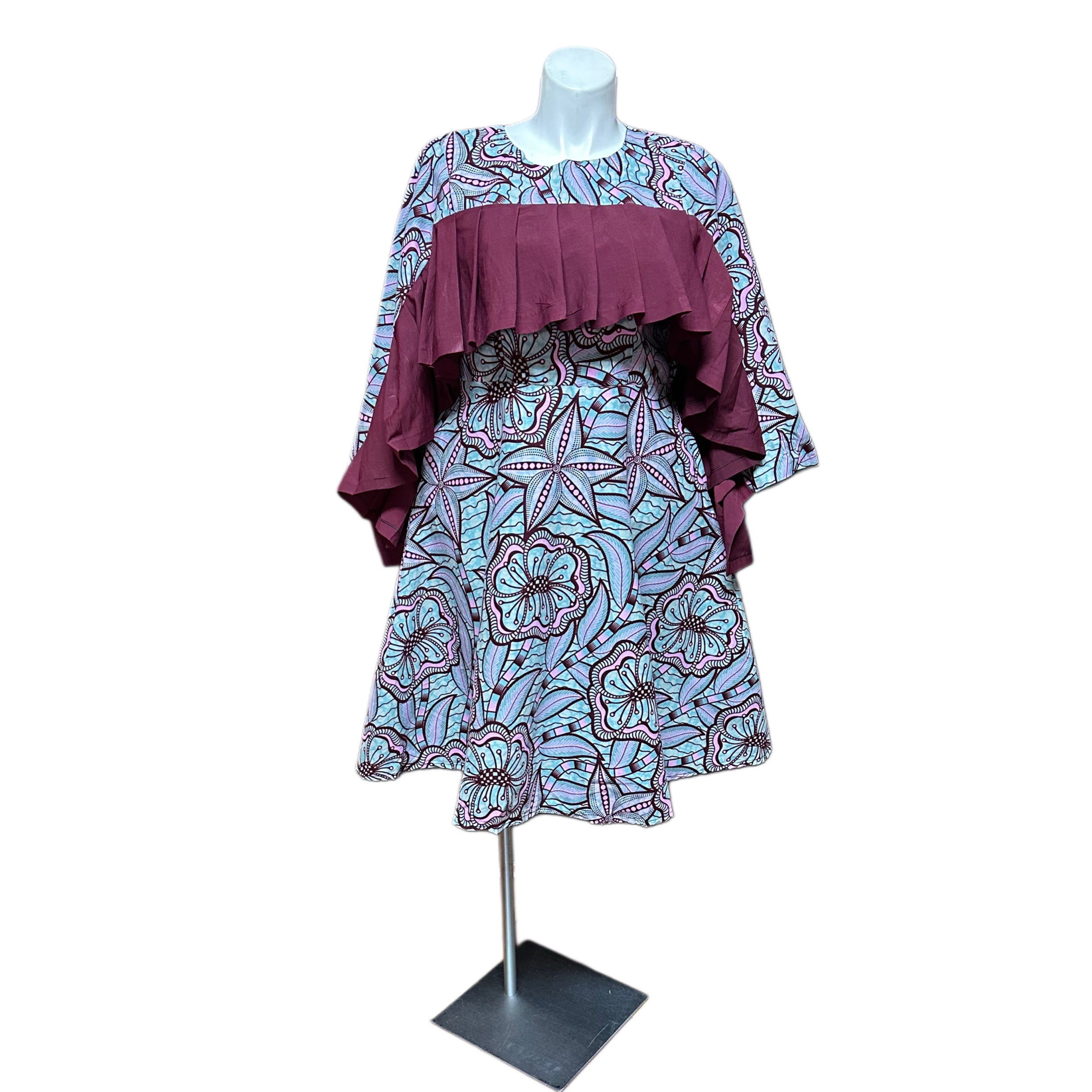 Ankara Handmade A-Line Ruffle Dress