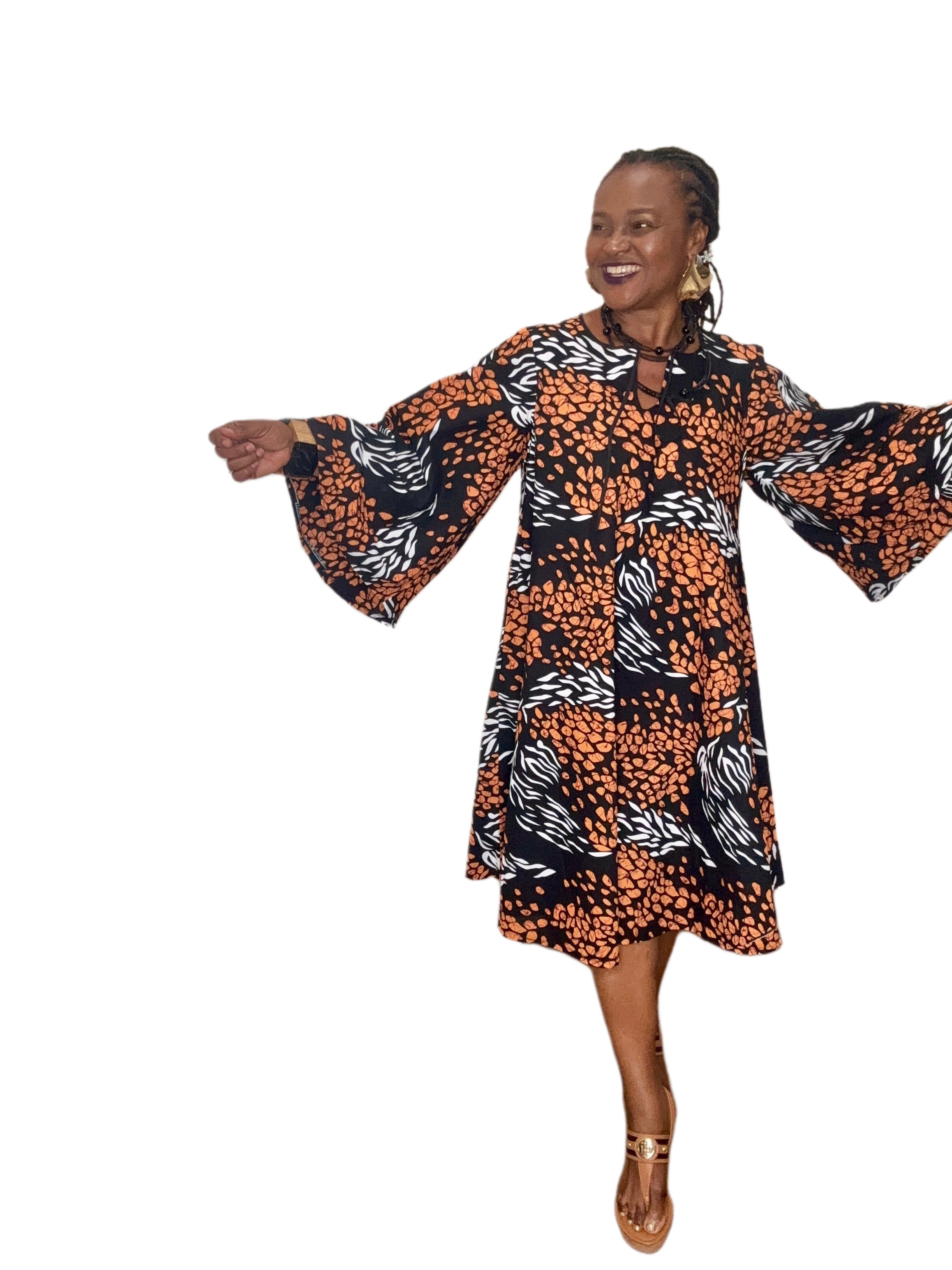 Ankara Handmade A-Line Tunic Dress