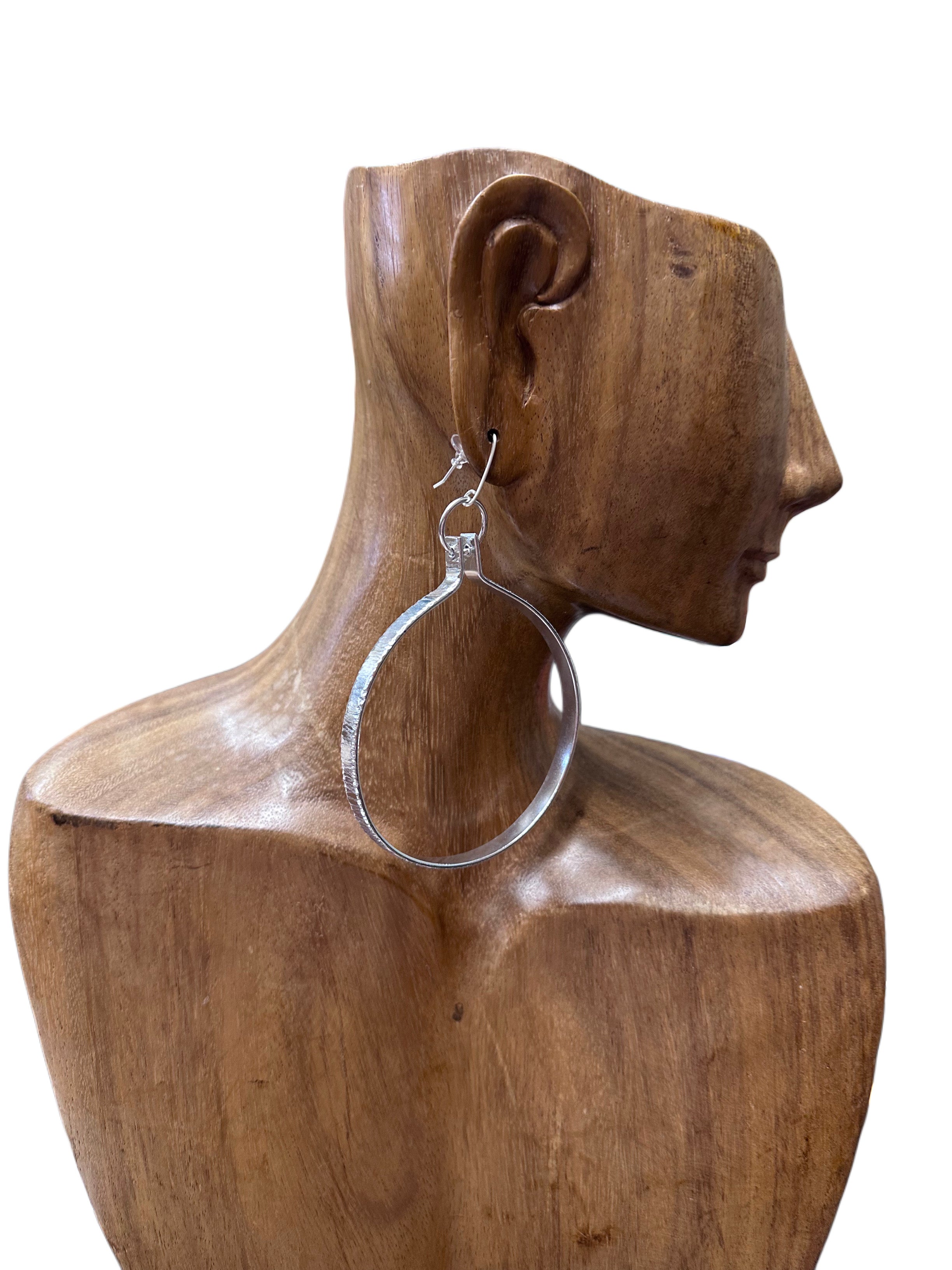 Handmade Hoop Earrings with Flat Wire