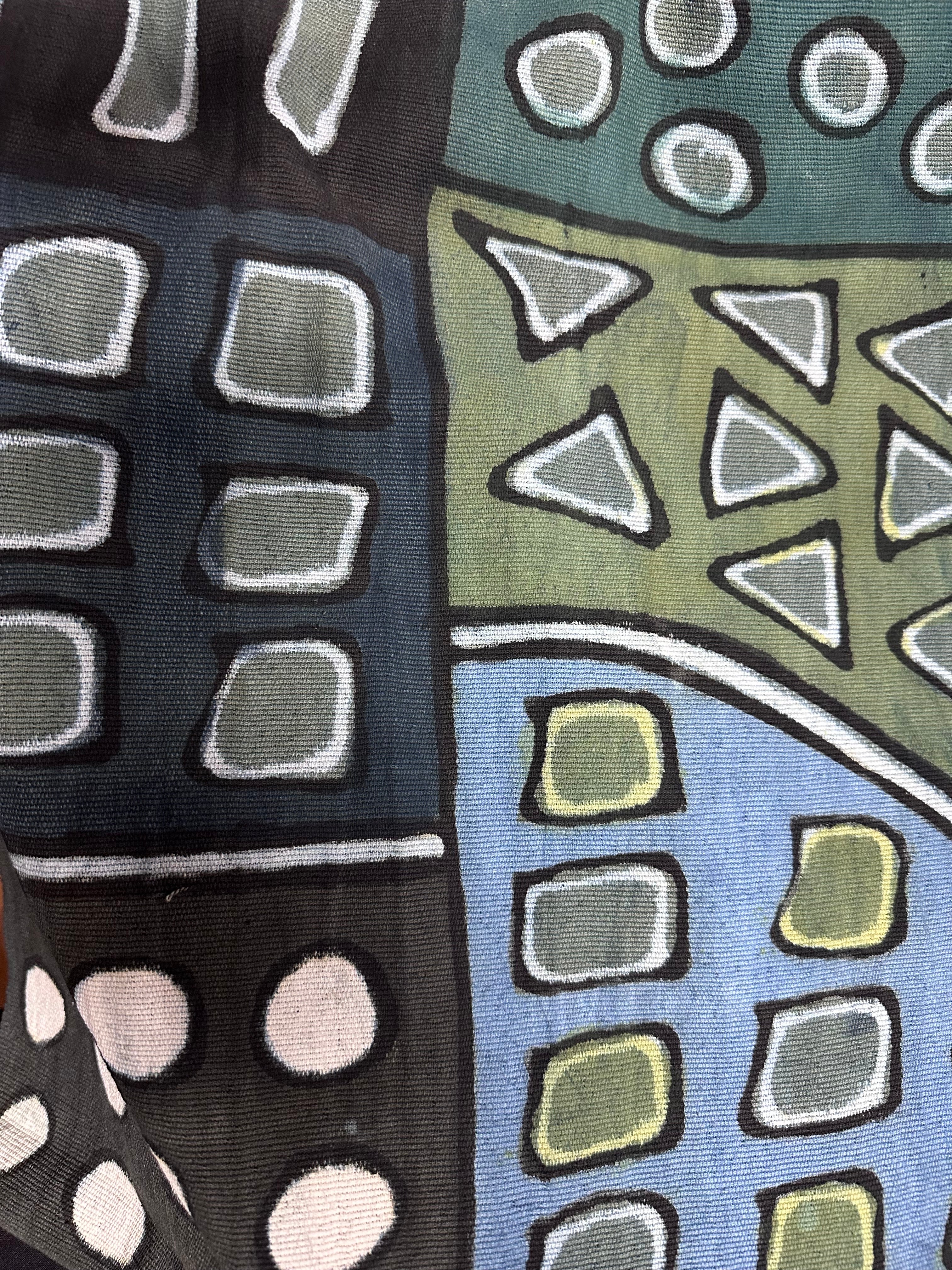 Mud Cloth Cotton Handmade Long Scarf
