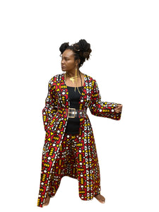 2 Piece Jacket & Pant Multi Print Set