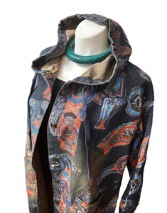 Printed Denim Jacket Dress