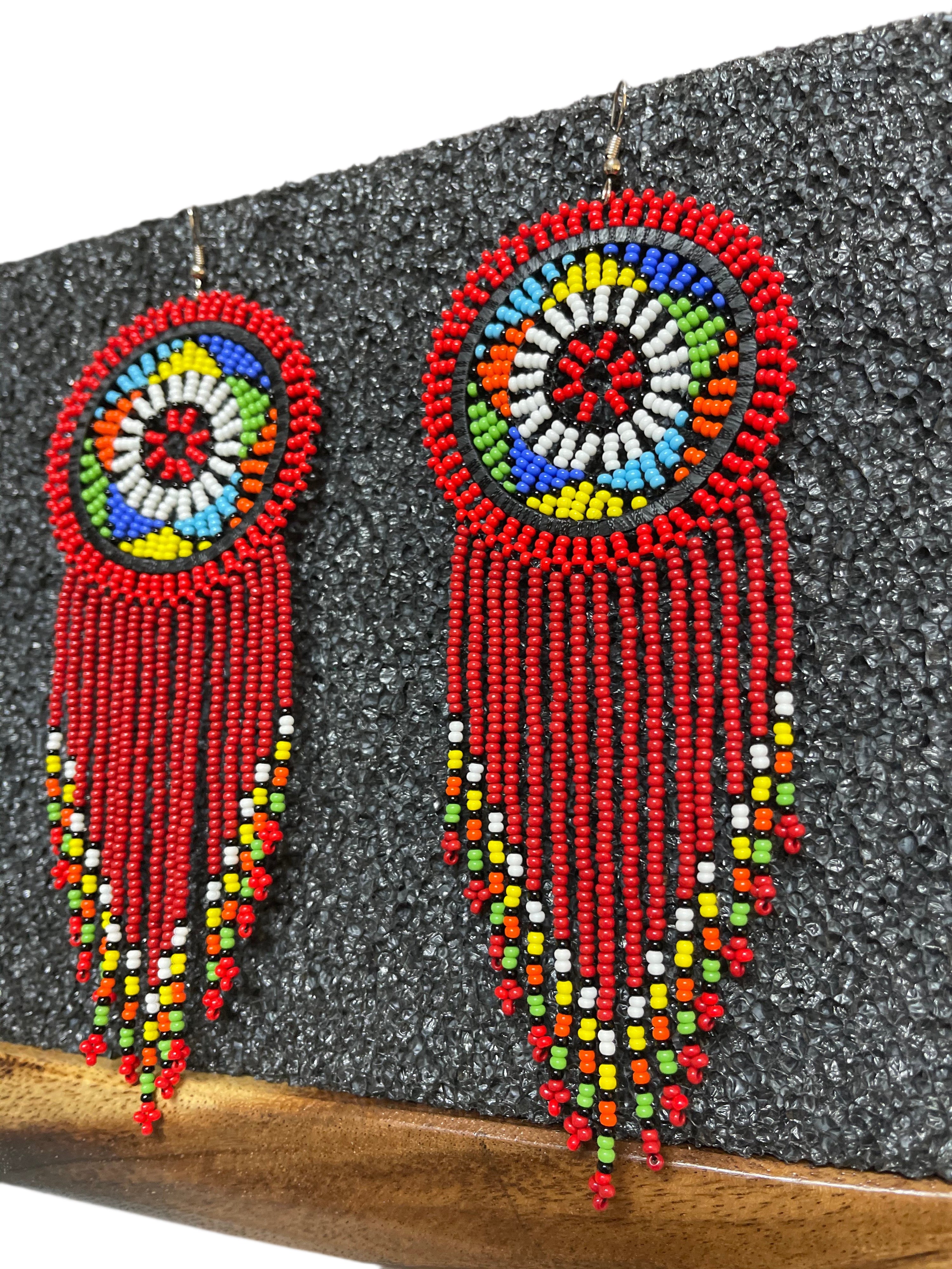 Beaded jumbo earrings