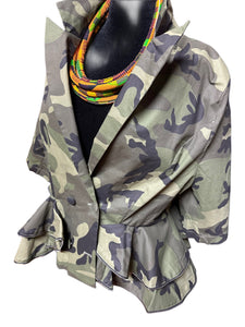 Camo Peplum Jacket