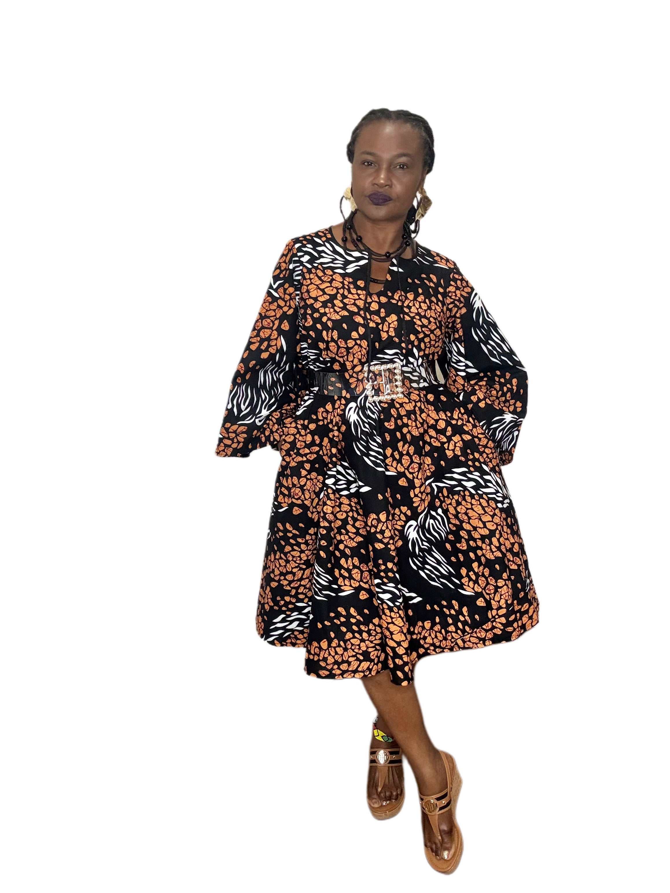 Ankara Handmade A-Line Tunic Dress