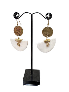 Bone & Brass Earrings