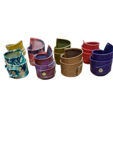 Leather wrap cuff bracelet