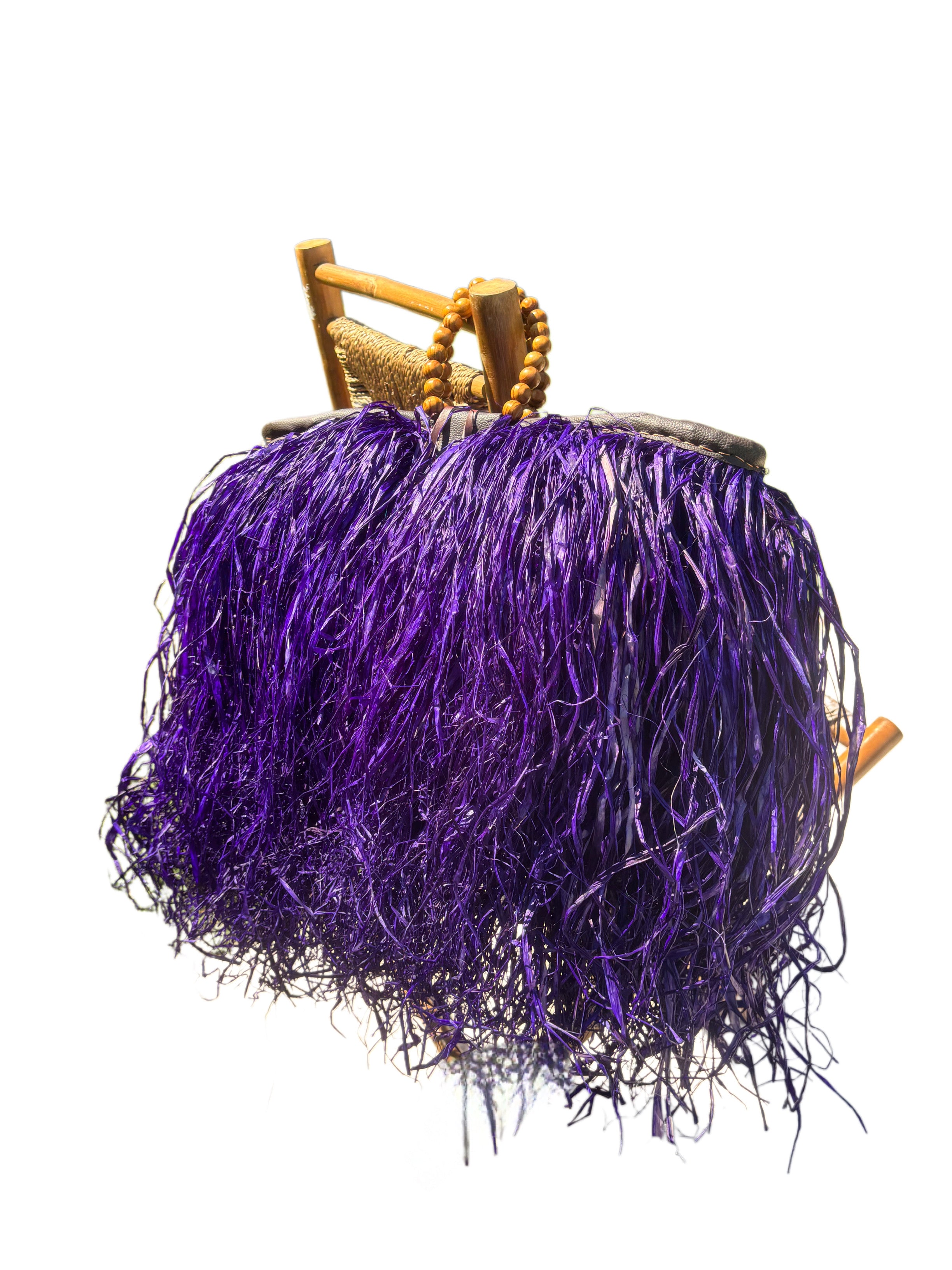 One of Kind Statement Raffia bag