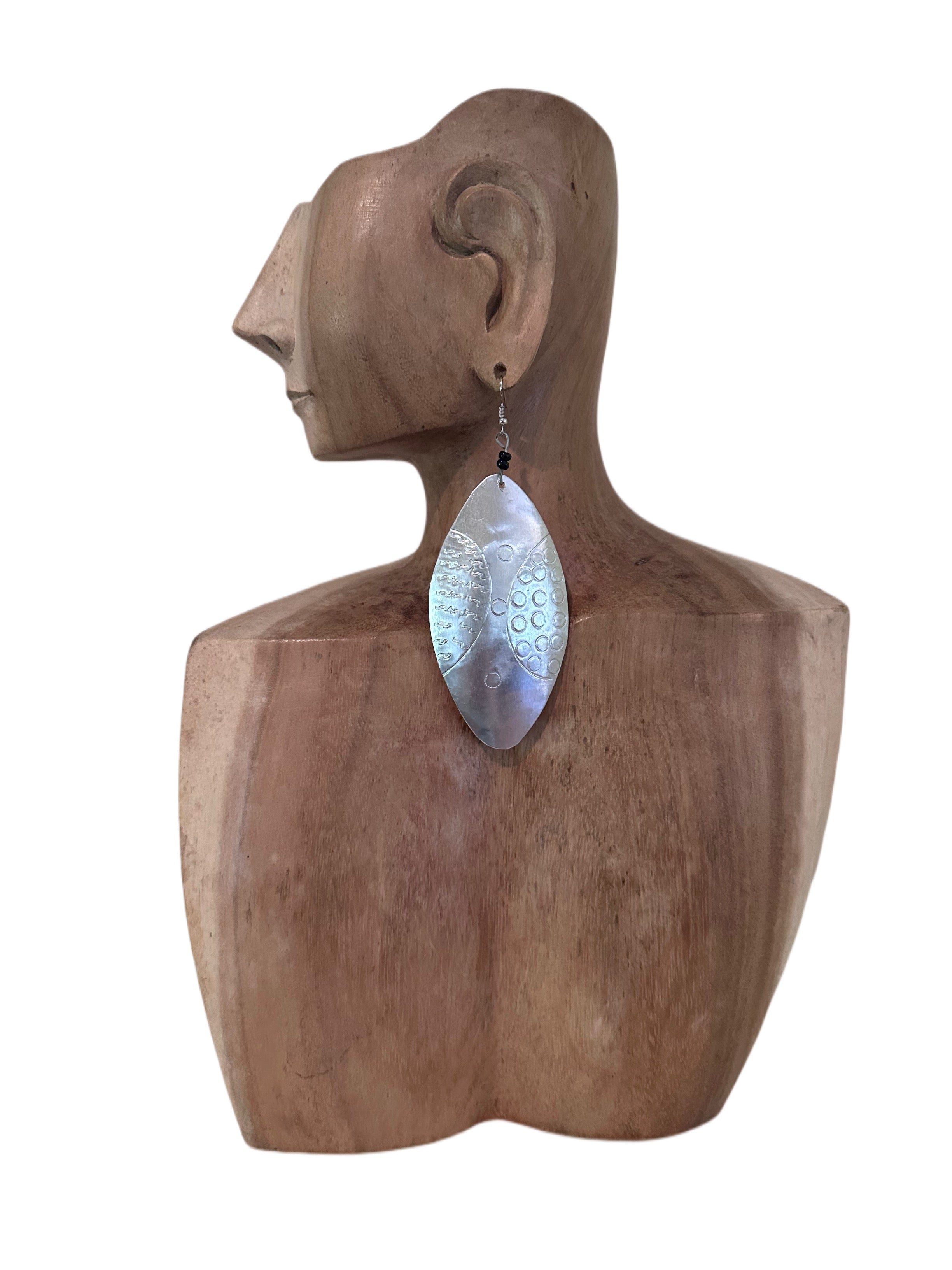 Handmade Oval Shaped Dangling Earrings