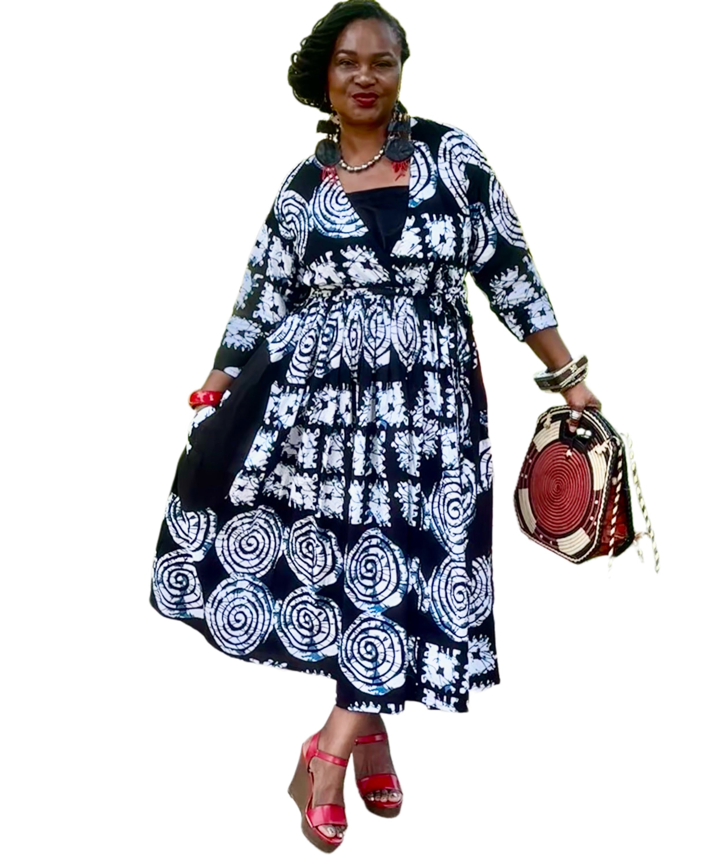 Batik Indigo Wrap Dress