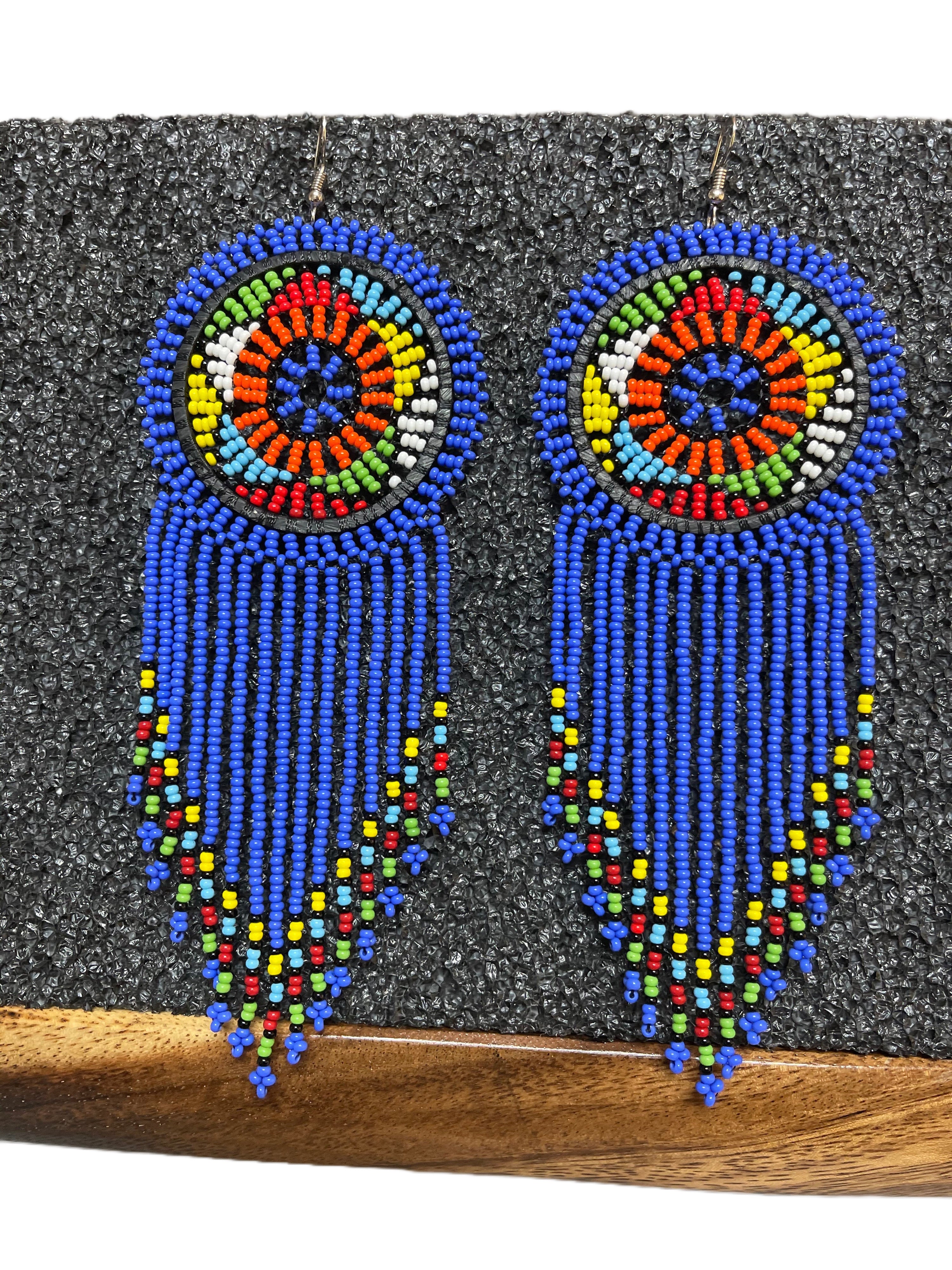 Beaded jumbo earrings