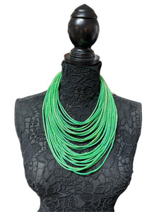 Multi strand recycled plastic flip flop necklace and bracelets