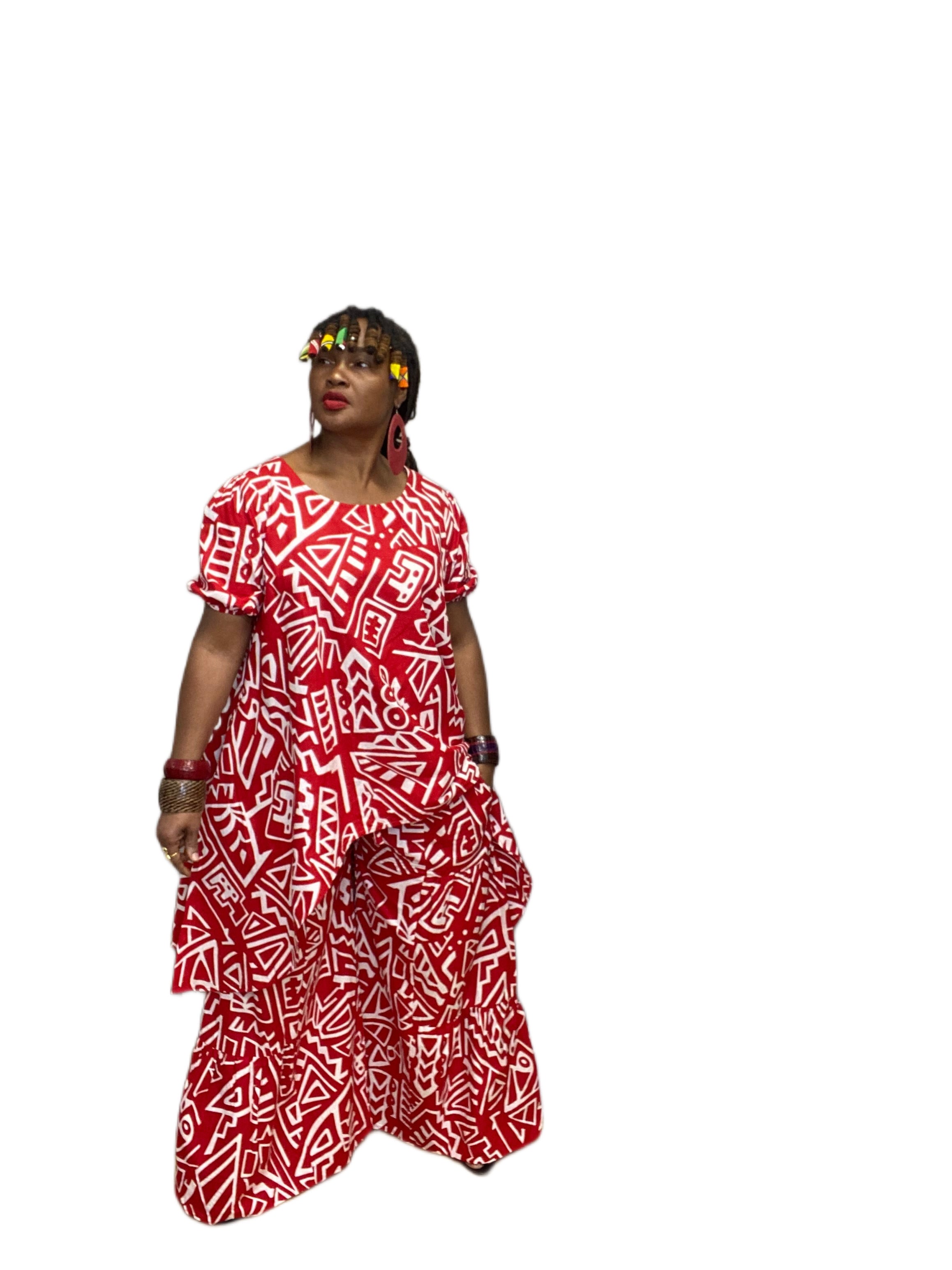Tunic Top and Wide Leg Pant Set