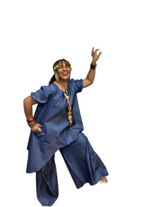 Tunic Top and Wide Leg Pant Set