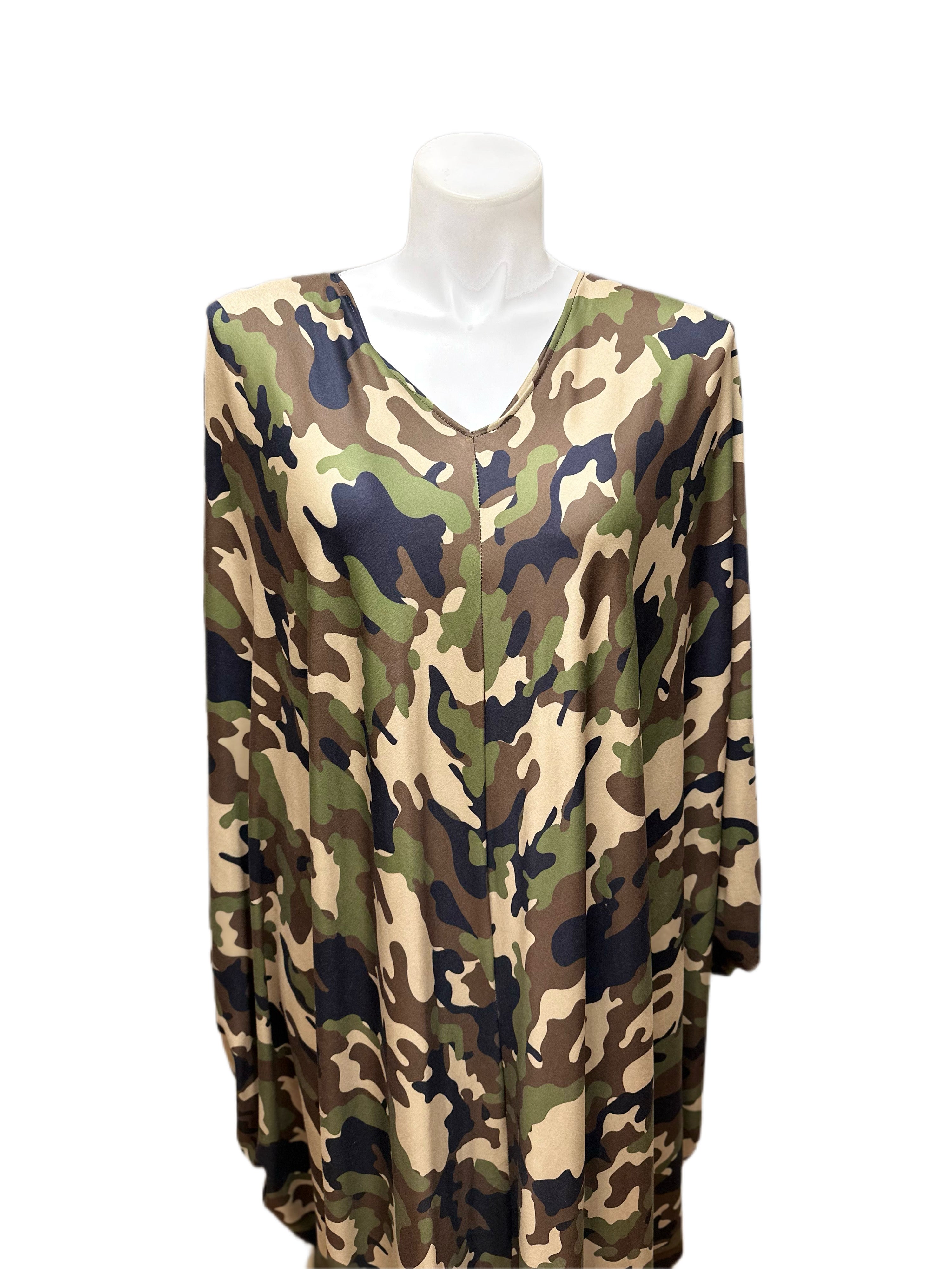Print Dolman Sleeve Dress